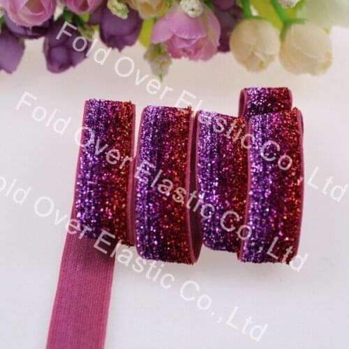 New! 5/8" Glitter elastic velvet ribbon, #B-10, 150 yards per lot