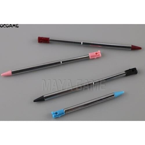 OCGAME 5pcs/lot Silver Metal Retractable Stylus Extendable Slot Touch Pen For 3DS
