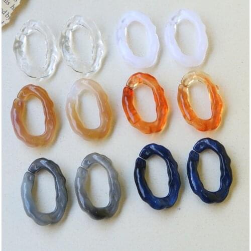 Wholesale 100pcs/lot color print geometry irregular ovals shape Open acrylic bead diy jewelry earring/bracelet/garment accessory