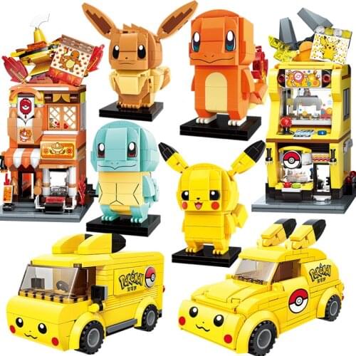 Pokemon toys Series Building Blocks Splicing Toys Assembled Figure Model Toys Pocket Monster Game Dolls Blocks Kids DIY Toy