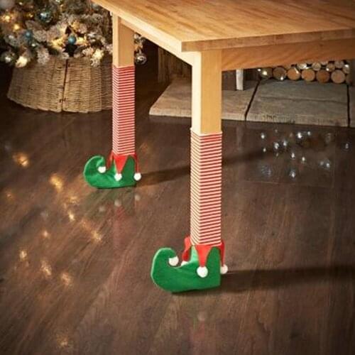 Christmas Table Leg Chair Foot Covers 1pcs Christmas Ornaments Home Decoraion For 2020 Noel Navidad Xmas New Year Gift Sock #W3