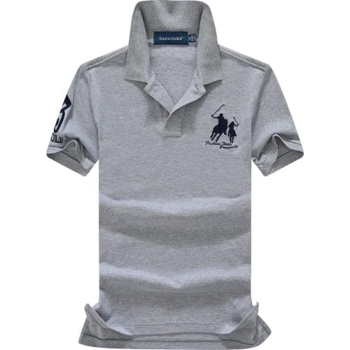 High Quality + Fast Delivery Camisa Masculina Hombre Short Sleeve POLO Shirt MenS 2021 New Lapel Fallow Cotton Shirt Summer