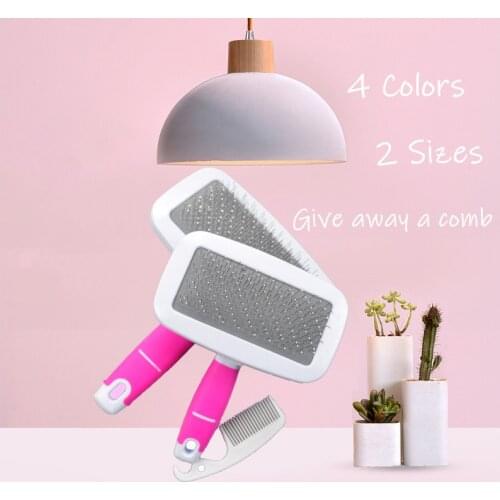 Dog Grooming Comb Pet Hair Remover Brush Comfortable Cat Massage Comb Pet Grooming Supplies Cat Hair Remover Long Hair Dog Comb