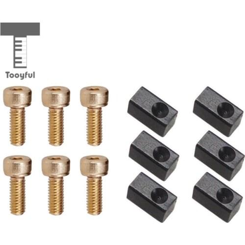 Tooyful 6 Sets Electric Guitar Hexagon Screws + Tremolo Bridge Saddle Insert Lock