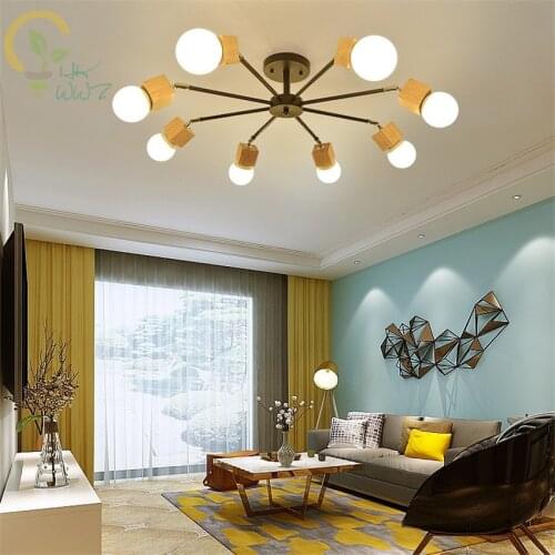 AC100-240V Modern Wood LED Ceiling Lights Living room bedroom Childrens room Ceiling Lamp Lustres De Sala Plafon Home Lighting