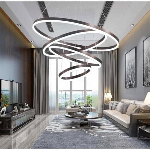 Modern Rings Led pendant lights Lustre Remote Control hanglamp For livingroom Dinningroom Bedroom Restaurant light fixtures
