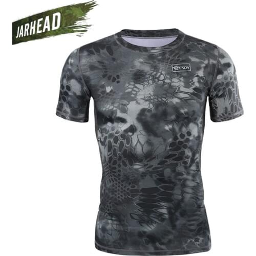 Tactical Quick-drying Hiking Python Breathable T-shirts Men Summer Military Army Trainning Combat Tees For Hunting Camping