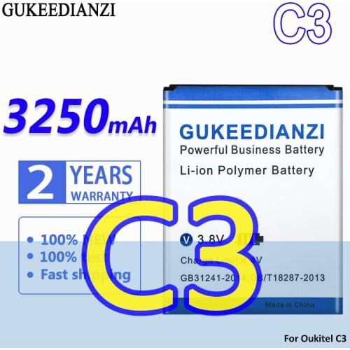High Capacity GUKEEDIANZI Battery 3250mAh For Oukitel C3