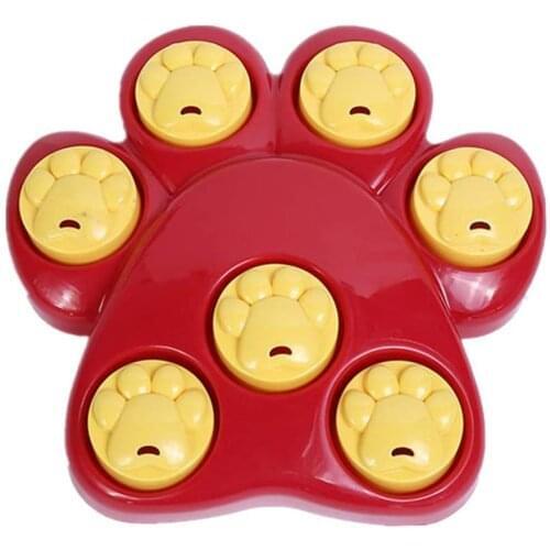 Creative Pet Puzzle Toy IQ Treat Bowl, Footprints Shape 2-in-1 Puppy Training Toys and Slow Food Bowl, Pet Intelligence Toys