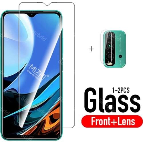 For redmi 9T glass 2in1 camera lens protector for xiaomi redmi 9t xiomi xaomi redme redmy 9 t redmi9t tempered glass safety film