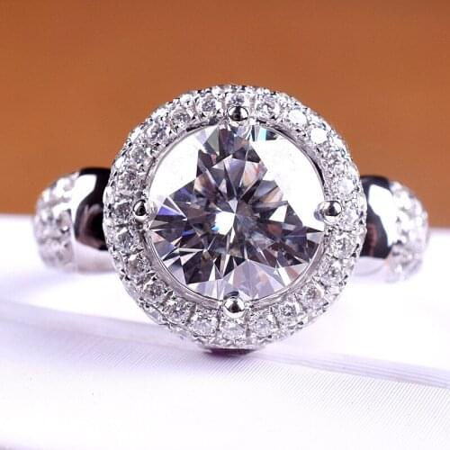 Exaggerated Luxury Big Diamond 925 Sterling Silver Rings for Women Eye-catching Exquisite Engagement Wedding Party Fine Jewelry