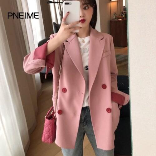 Womens New Pink Suit Jacket High-level Sense Jacket Woman Korean Version of the British Style Jacket Outerwear Blazer Suits