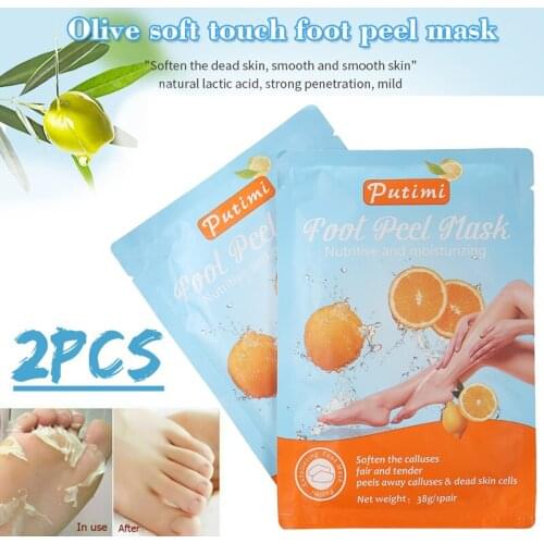 1pair Exfoliating Peeling Foot Mask Lemon Peel Socks Removes Dead Skin Callus Moisturize Nourish Skin Foot Care