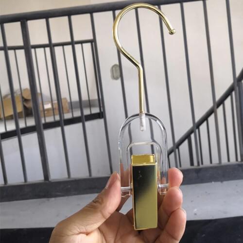 100pcs Transparent Hooks Clothing Store Wardrobe Acrylic Bra Clips Crystal Socks Scarf Hook Clothes Hanger Hook