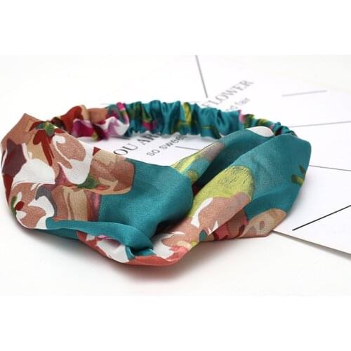 2020 Fashion Women Girls Bohemian Hair Bands Print Headbands Vintage Cross Turban Bandage Bandanas HairBands Hair Accessories