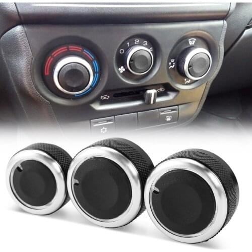 3pcs per set Aluminum Alloy Car Styling Air Conditioning Knob AC Knob Heat Control Switch Button Knob For Lada Granta
