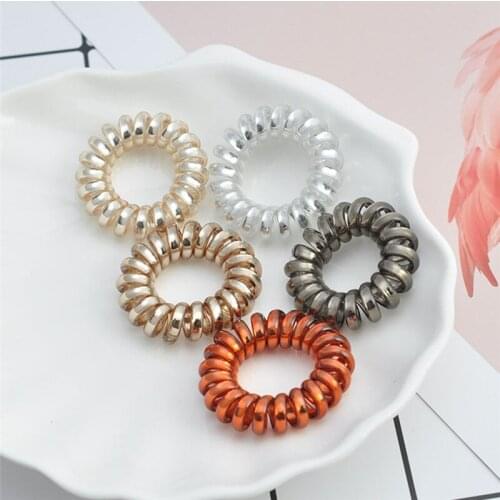 5Pcs Elastic Hair Ties Hair Ring Hairbands Women Hair Ties Girls Hair Rings Rope Telephone Wire Hair Accessories