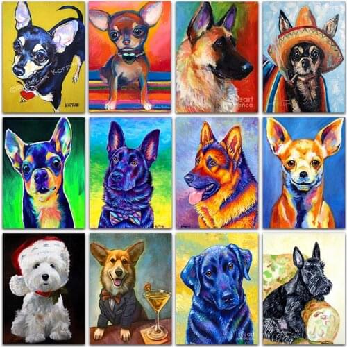5D DIY Diamond Painting Cartoon animal dog home decor art Full Square&Round Diamond embroidery Cross stitch Diamond mosaic paint