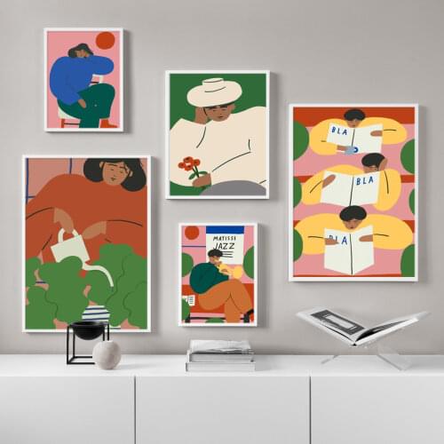 Abstract Figure Matisse Wall Art Canvas Painting Nordic Canvas Posters And Prints Vintage Wall Pictures For Living Room Decor