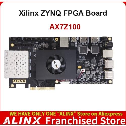 ALINX AX7Z100: XILINX Zynq-7000 SoC XC7Z100 ARM 7100 FPGA Board SoMs PCIE Accelerator Card SFP 8G eMMC