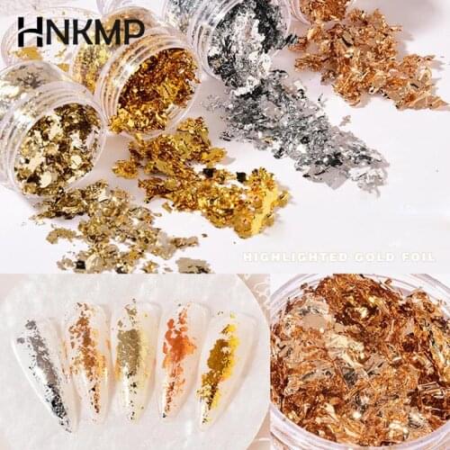10g Shiny Gold Leaf Flakes Sequins Glitters Confetti for Painting Arts Nail Art Foil Decorative Paper Resin Mold Fillings