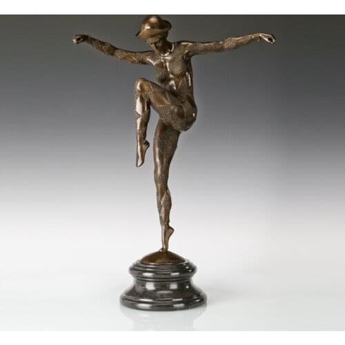 Large Classical Woman Dance Bronze Sculpture Female Statue Figurine Art Indoor Hotel Decoration