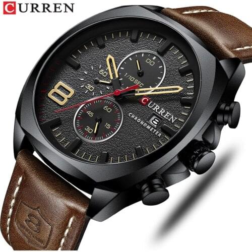 CURREN 2019 Fashion Mens Sport Watch Men Analog Quartz Watches Waterproof Date Military Multifunction Wrist Watches Men Clock