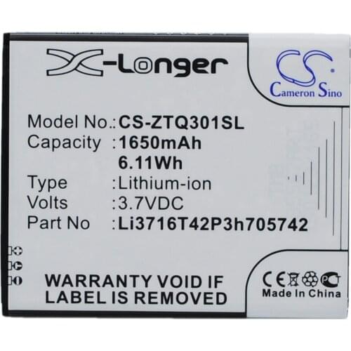 CS 1650mAh / 6.11Wh battery for A+World CG503 Li3716T42P3h705742