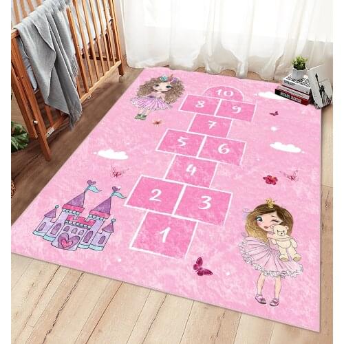 Childrens room with sex Carpet play mat educational cloudy living room
