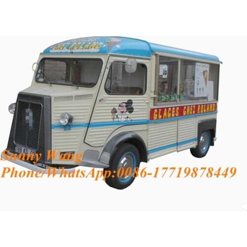 Electric food truck multifunctional food vending cart fruit kiosk food car with four wheels