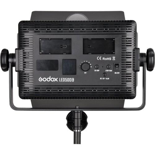 Godox 500 LED Lamp Panel LED500C 3300-5600K Bi-color /LED500W White Video Light Lighting+ Power Adapter + Wireless Remote