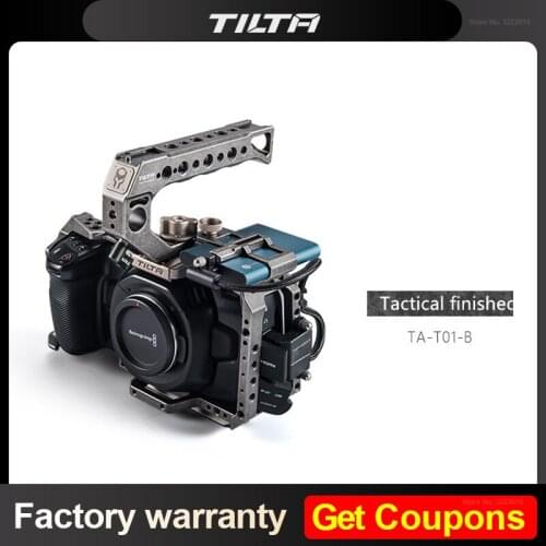 TILTA BMPCC 4K 6K Camera Cage TA-T01-B-G Full Cage Black Cage for BlackMagic BMPCC4K 6K Top Handle Tactical finished