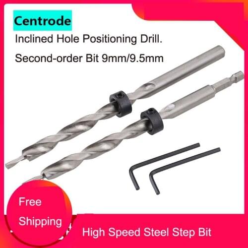 Oblique Hole Locator Drill Bit Woodworking Inclined Pocket Hole Locator Jig Kit Angle Drill Hole Puncher Carpentry Tool