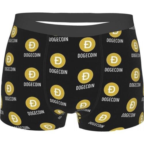 Cryptocurrency Dogecoin Doge Coin Underpants Cotton Panties Man Underwear Sexy Shorts Boxer Briefs