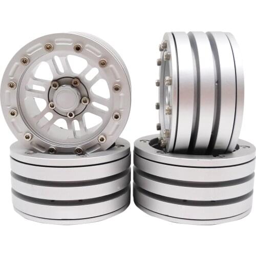 Metal 6 Spokes 1.9" Beadlock Wheel Hub Rim for SCX10 1/10 RC Truck Car DIY