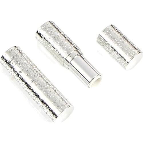 Fashion Sliver Round Lipstick Tube Gorgeous Lip Gloss Container High Quality Make Up Tool Empty Lip Balm Bottles 50pcs/lot