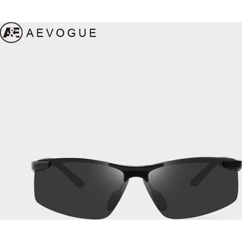 AEVOGUE Polarized Sunglasses Men Driving Ultralight frame Metal Sunglasses Male Brand Polaroid Sun Glasses UV400 AE0141