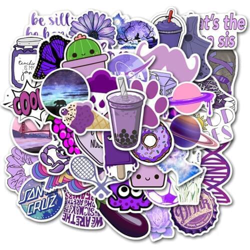 50pcs Cute Laptop Sticker Fashion Style Waterproof Computer Stickers Refrigerator Decal Stickers For MacBook /HP/Huawei Skin