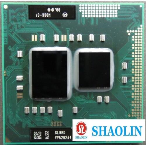 Original SHAOLIN Official Version i3 330M 2.1GHz i3-330M Dual-Core Processor PGA988 Mobile CPU Laptop processor free shipping