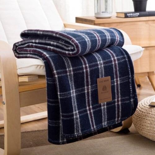 Autumn Winter High Quality 100%Wool throw blanket Plaid Japan Style home textile thick sofa car decorative bedding single throws