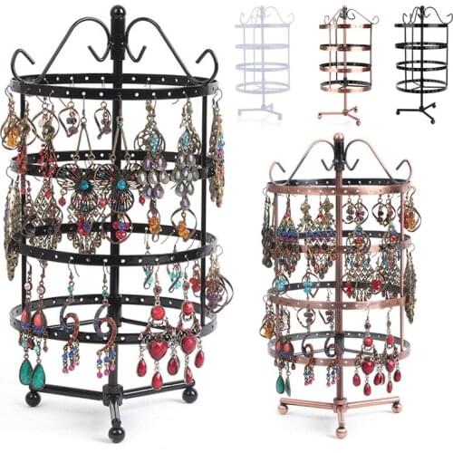 Sturdy Jewelry Rack Banquet Party 4th Floor Durable Jewelry Display Stand Store Bathroom 144 Hole Bedroom Family