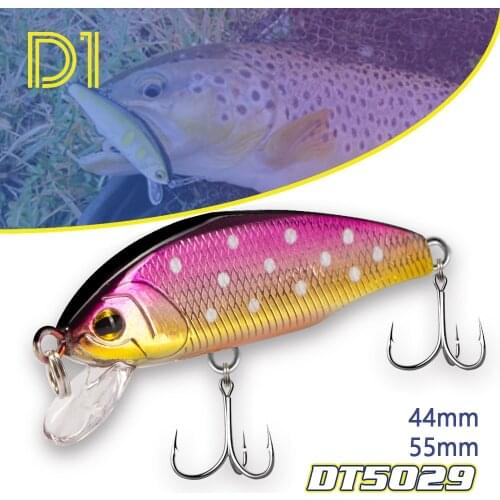 D1 River Wobbler for Fishing Heavy sinking 44mm 3.1g small Bait Blassland minnow Freshwater Lure Trout Carp For Fishing Tackle