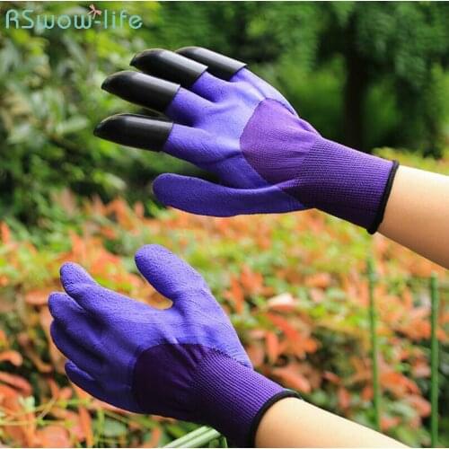 Gardening Gloves Digging Garden Gloves Right Hand With Claws Family Flower Protection Tools Waterproof Gloves Adult ABS DIY Fun