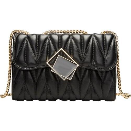 Newhotstacy Bag 08052021 Ladies square bag wrinkled bag Single Shoulder Messenger Bag