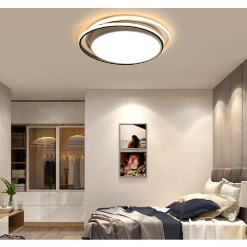 Led Ceiling Lamp White Bedroom Simple Home Modern Creative Living Room Children Study Adjustable Bright Round Warm Thin Lamp