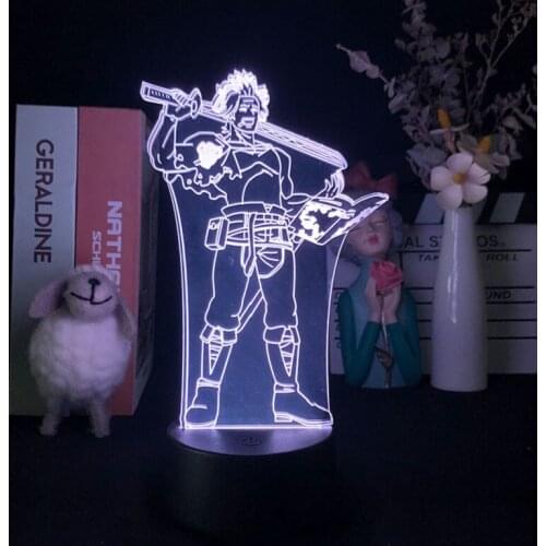LED Nursery Sleep Night Light 3D Black Clover Yami Sukehiro Nightlight Anime Bluetooth Base Room Decor Lamp Kids Holiday Gift