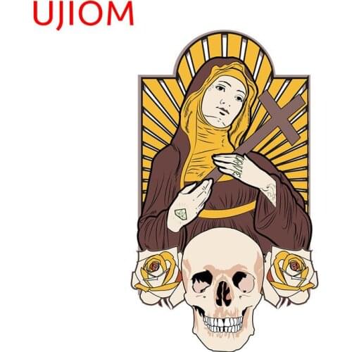 UJIOM Saint Tattoo Wall Decorations Living Room Waterproof Decorative Decals Childrens Bedroom Decoration Wall Stickers