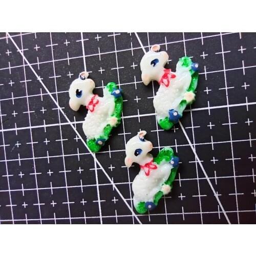 1pcs/lot Resin flat back goat 21mm Ornaments Micro landscape Ornaments Creative Home Gardening Decorations