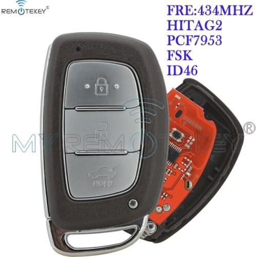 Remtekey Smart remote key 3 button 433Mhz ID46-PCF7953 for Hyundai IX35 car key