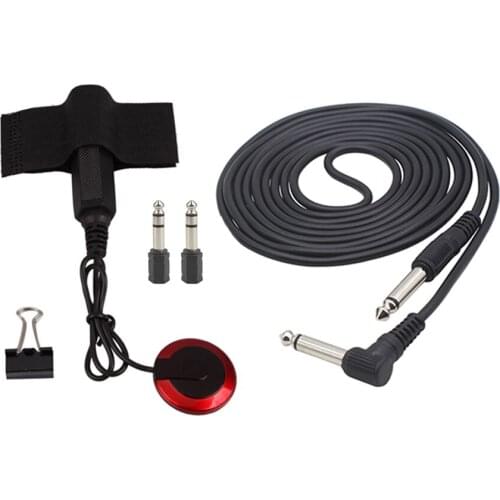 Universal Guitar Pickup Set with Pickup Audio Cable/ Adapters/ Clip for Stringed Instruments Violin Ukulele Guitar Accessories